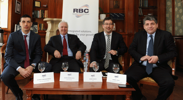 Conducerea RBC: de la stânga la dreapta, George Constantinescu, Iulian Şendrulescu, Andrei Bojiţă şi Gabriel Pavel.