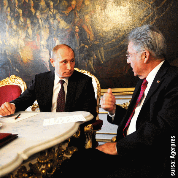 In June, Russian president Vladimir Putin met with Austrian president Heinz Fischer, and the latter said that talks with Russian officials yield better results than sanctions.