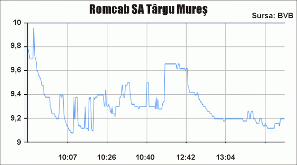 Acţiunile "Romcab", în scădere puternică, după o eroare de raportare