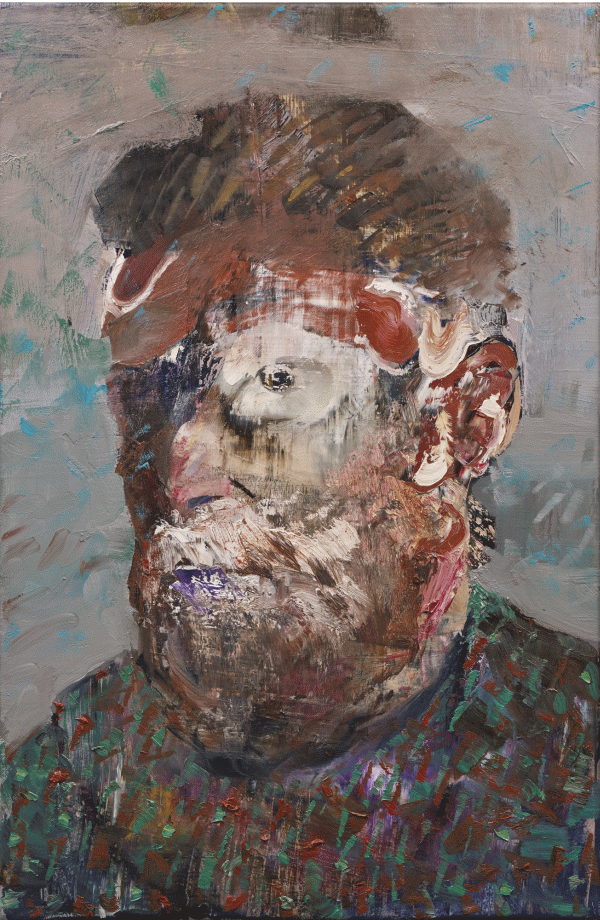 Adrian Ghenie. "Self portrait as Van Gogh"