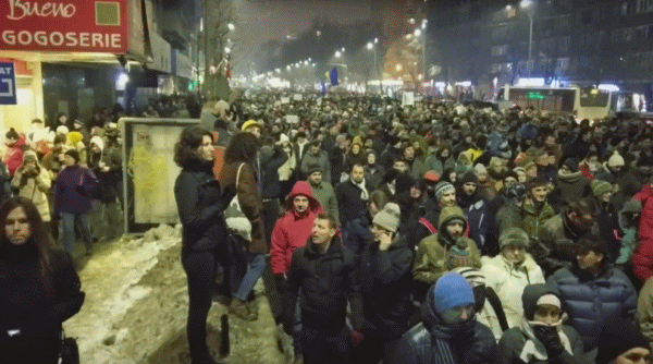 Protestul de ieri din Capitală împotriva proiectului de graţiere (Sursa foto: captură Youtube)