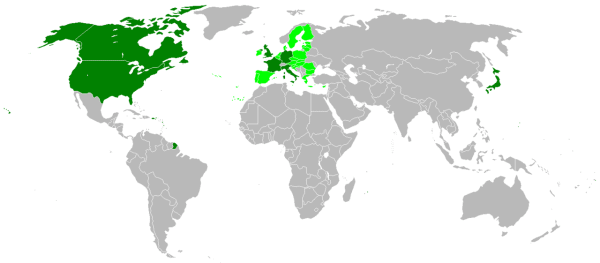 Harta G7 (Sursa foto: Wikipedia)