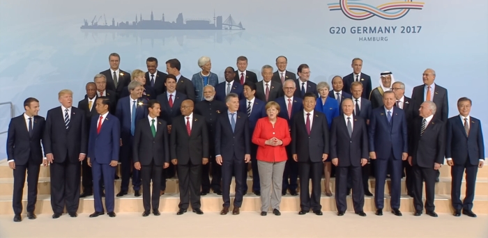 Liderii G-20 la summitul de la Hamburg (Sursa foto: captură Youtube)