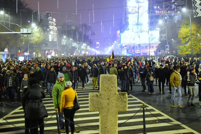 Proteste antiguvernamental în Capitală (Sursa foto: Facebook/ "Corupţia Ucide")