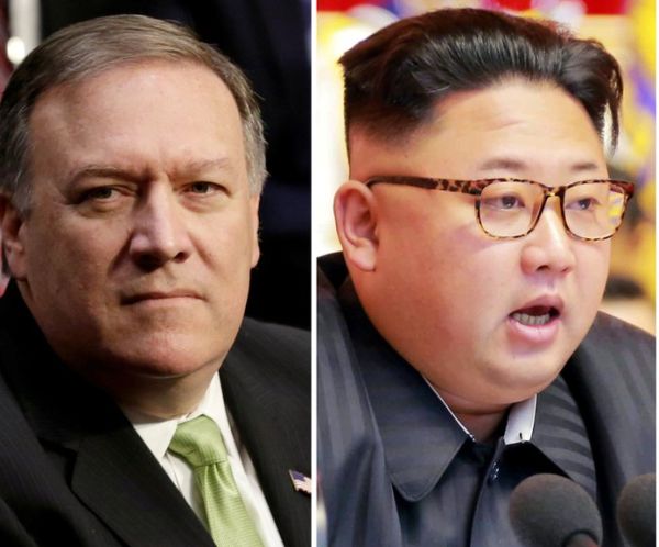 Mike Pompeo şi Kim Jong-un (Sursa foto: Twitter)