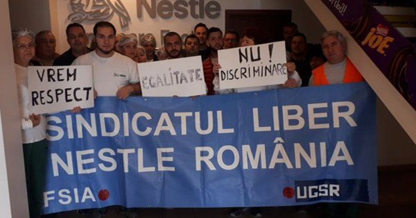 Protest al angajaţilor Nestle de la Timişoara