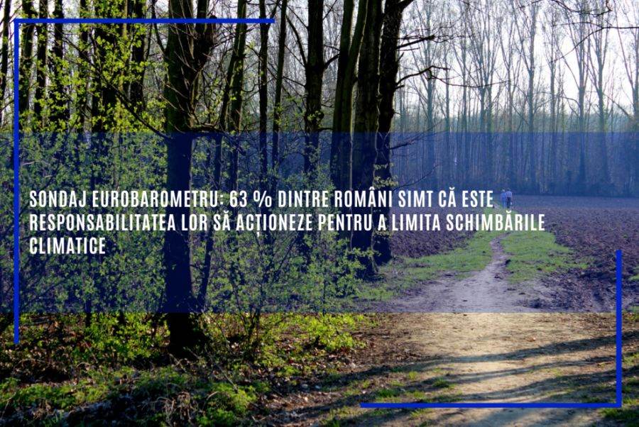 63 % dintre cetăţeni simt că este responsabilitatea lor să acţioneze pentru a limita schimbările climatice