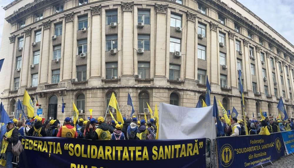 Federaţia ''Solidaritatea Sanitară'' pichetează Ministerul Sănătăţii şi va protesta şi în faţa Ministerului Muncii