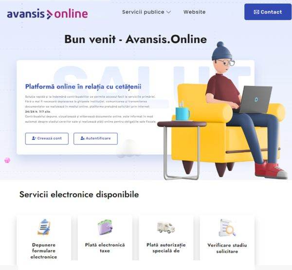 Aproape 80.000 de români folosesc noua platforma Avansis Online pentru a plăti taxele şi impozitele şi a elibera documente