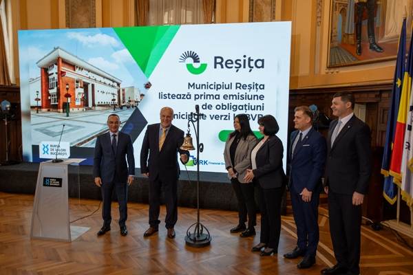 Municipiul Reşiţa listează prima emisiune de obligaţiuni municipale verzi la BVB