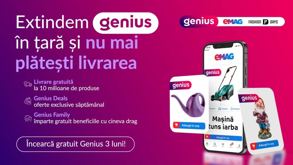 eMAG: Genius se extinde în 300 de localităţi din întreaga ţară 