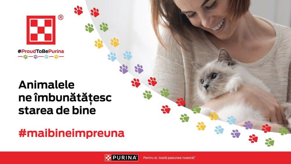 De Ziua Internaţională a Animalelor, PURINA îşi întăreşte angajamentele faţă de animalele de companie, oamenii care le iubesc şi planetă