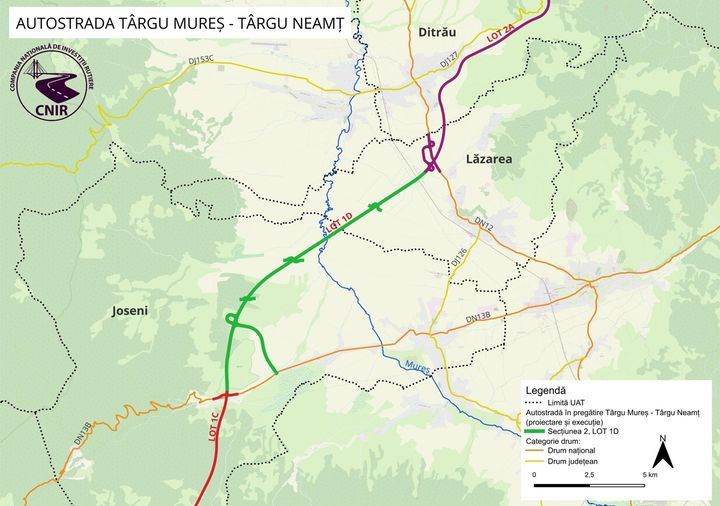 Începe ofertarea pentru traseul lotului Joseni -Ditrău din Autostrada ,,Unirii"