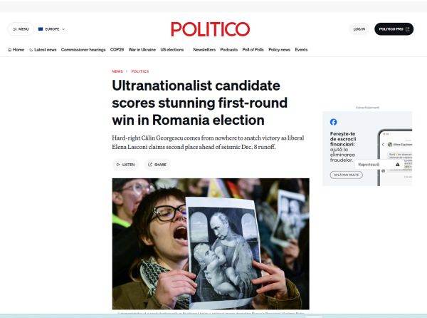 Ziarul BURSA, în Politico