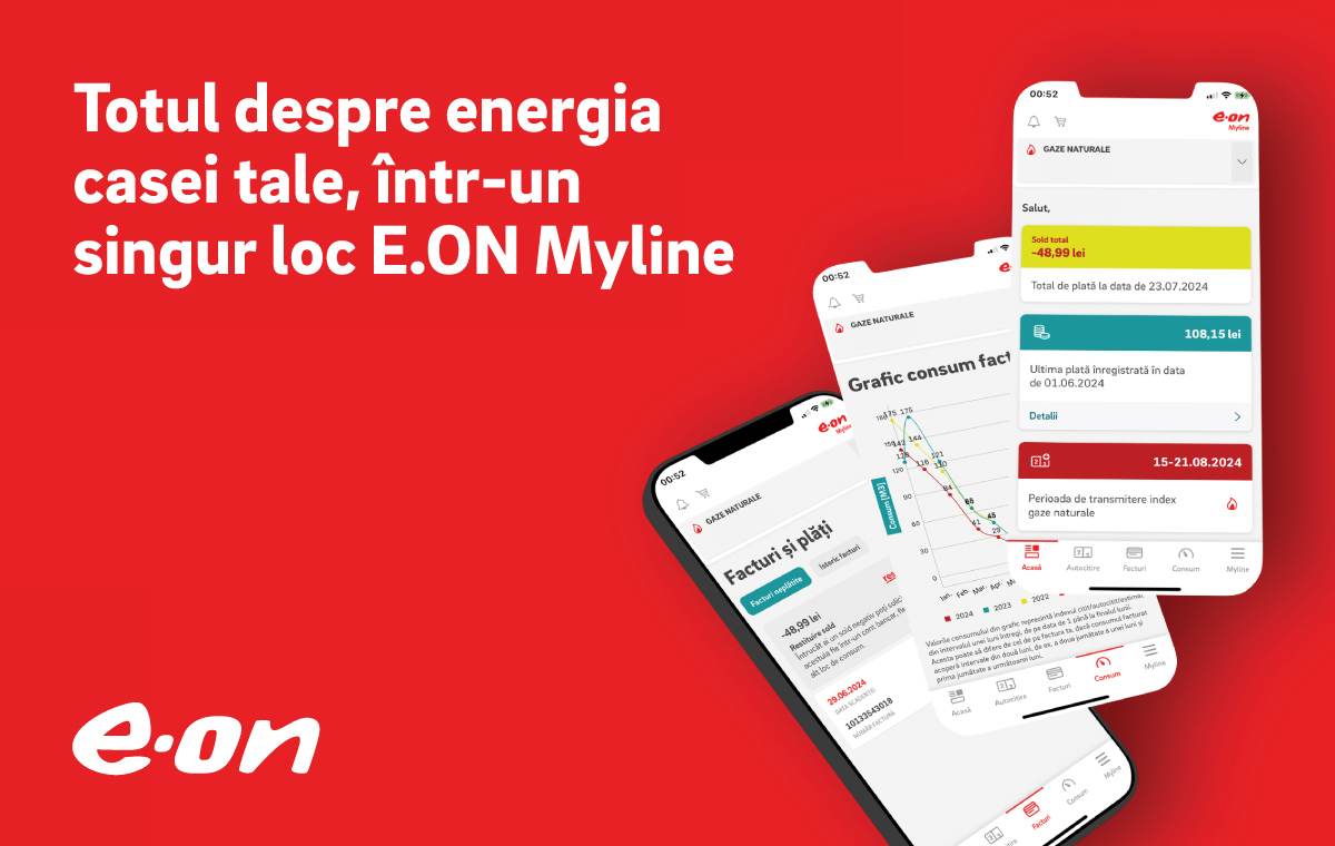 Peste 66% dintre clienţii E.ON Energie România utilizează aplicaţia E.ON Myline