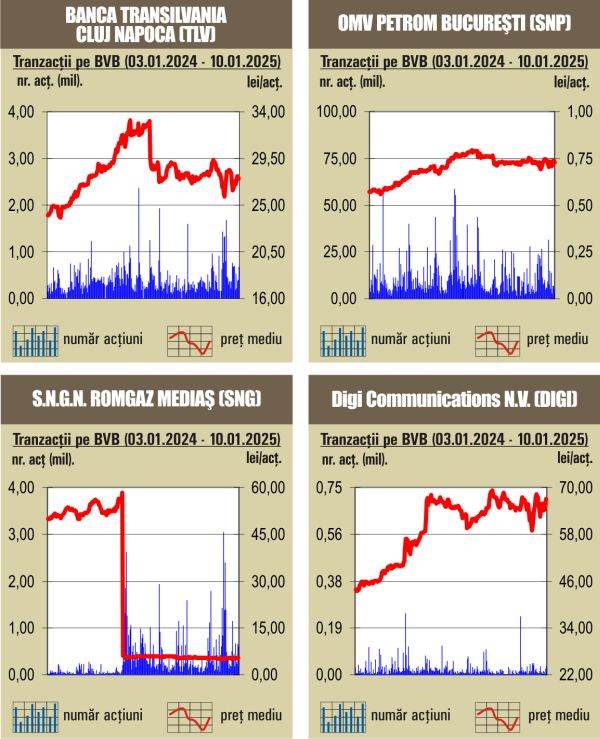 Tranzacţii de numai 50 milioane lei, cu mult sub media zilnică a anului trecut 