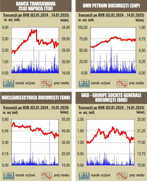 Tranzacţii de 41,4 milioane lei, sub media zilnică a anului trecut