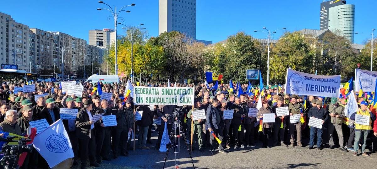 Protest al Federaţiei Silva în Piaţa Victoriei