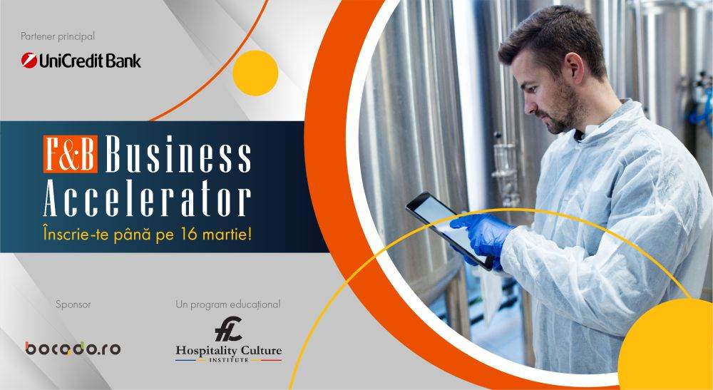 F&B Business Accelerator lansează un program de sprijin pentru antreprenorii care dezvoltă produse alimentare