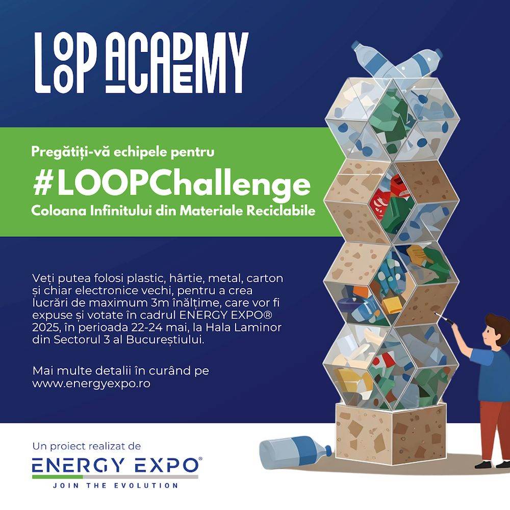 LOOPChallenge reinterpretează Coloana Infinitului din materiale reciclabile