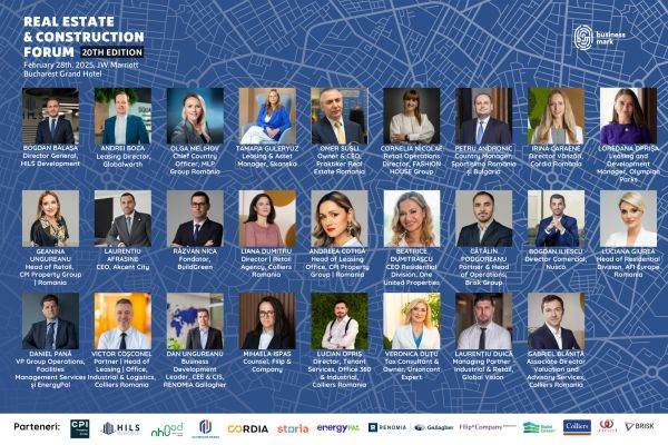 Pe 28 februarie 2025, BusinessMark sărbătoreşte 20 de ediţii ale proiectului "Real Estate & Construction Forum"