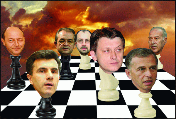 There"s actually a game of chess being played on the political board!