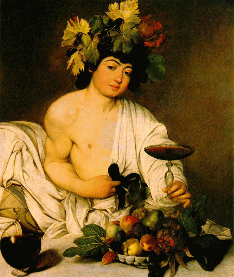 "Bacchus" - pictură de Michelangelo Merisi da Caravaggio."Bacchus" - pictură de Michelangelo Merisi da Caravaggio.