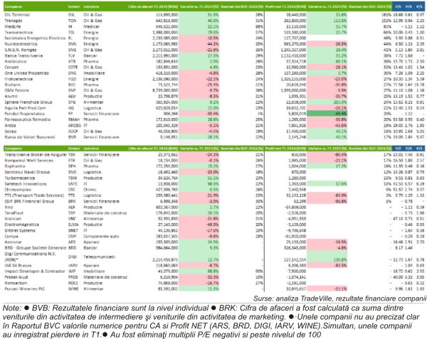 TradeVille: 46% din companiile incluse în Bet Plus au rezultate financiare în creştere