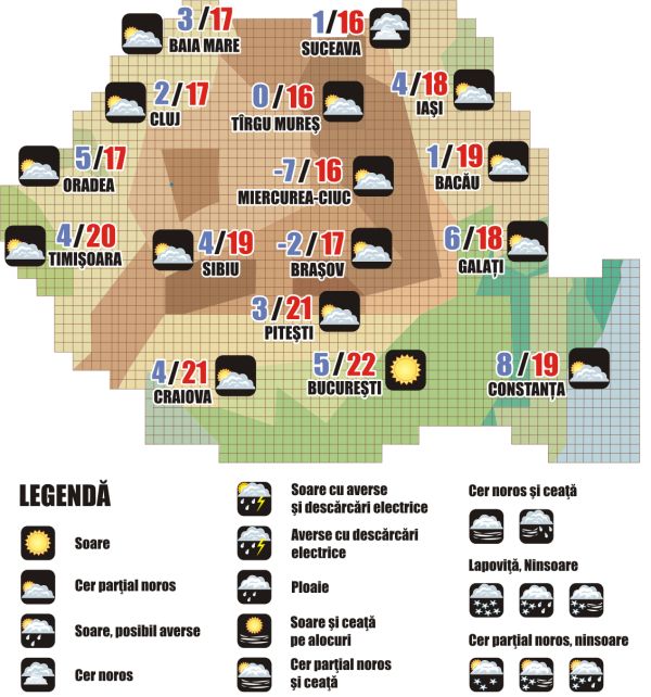 Prognoza meteo (23-24 octombrie 2024)