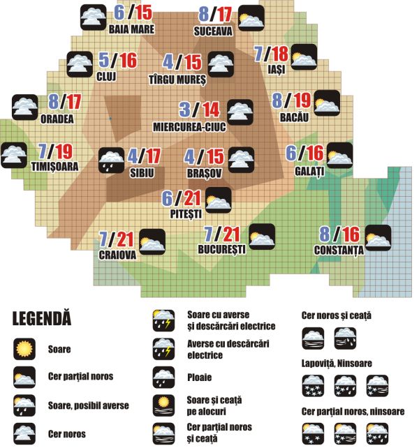 Prognoza meteo (30-31 octombrie 2024)