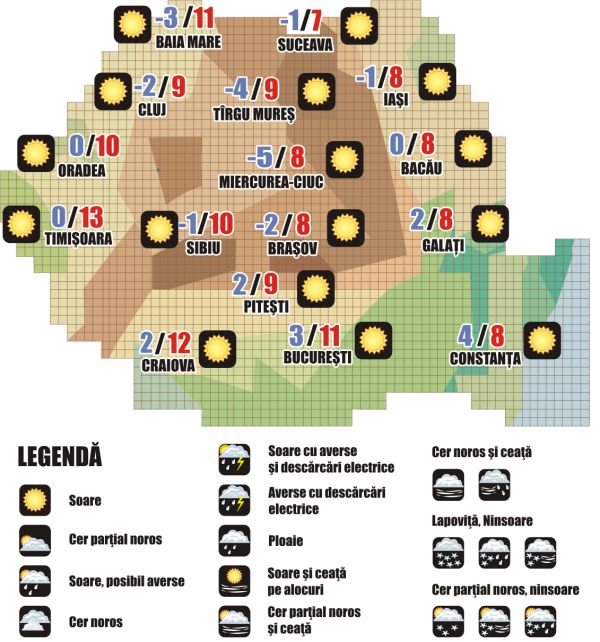 Prognoza meteo (5-6 noiembrie 2024)