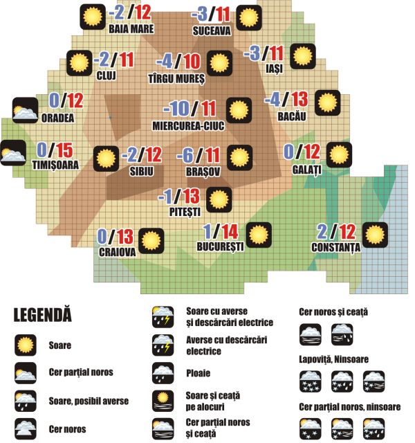 Prognoza meteo (6-7 noiembrie 2024)