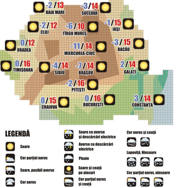 Prognoza meteo (7-8 noiembrie 2024)