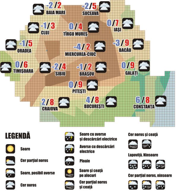 Prognoza meteo (15-16 noiembrie 2024)