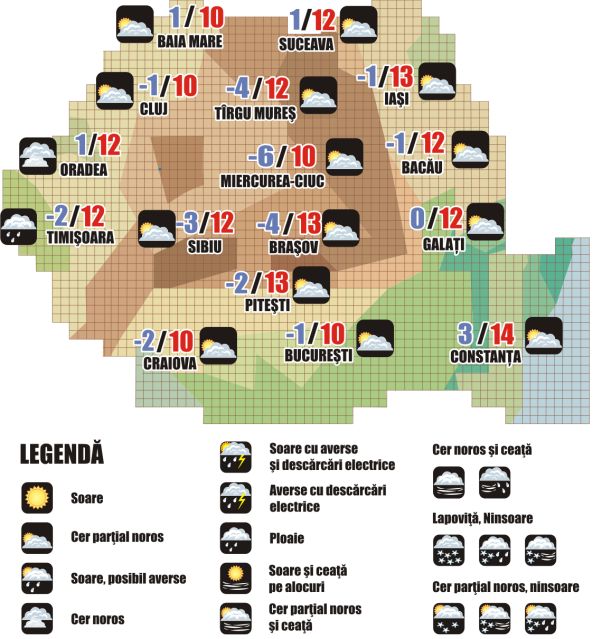 Prognoza meteo (19-20 noiembrie 2024)