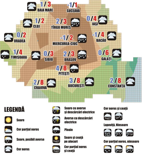 Prognoza meteo (11-12 decembrie 2024)