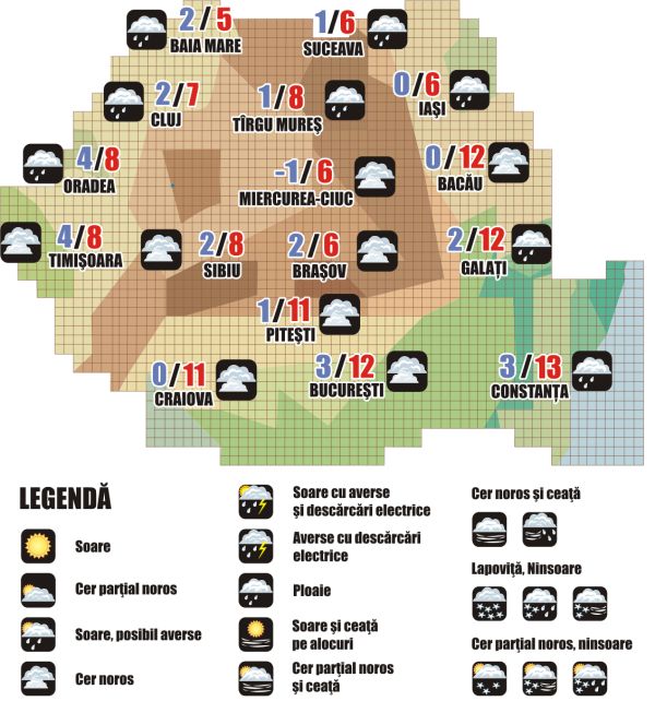 Prognoza meteo (24-25 ianuarie 2025)