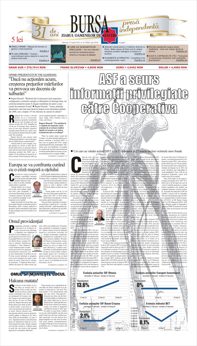 Ediţia din 23.03.2022